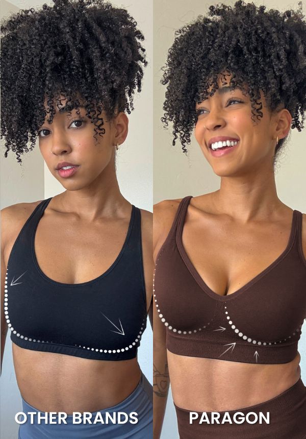 CurveFlex™ Seamless Form Bra Black Sports Bras Paragon Fitwear 