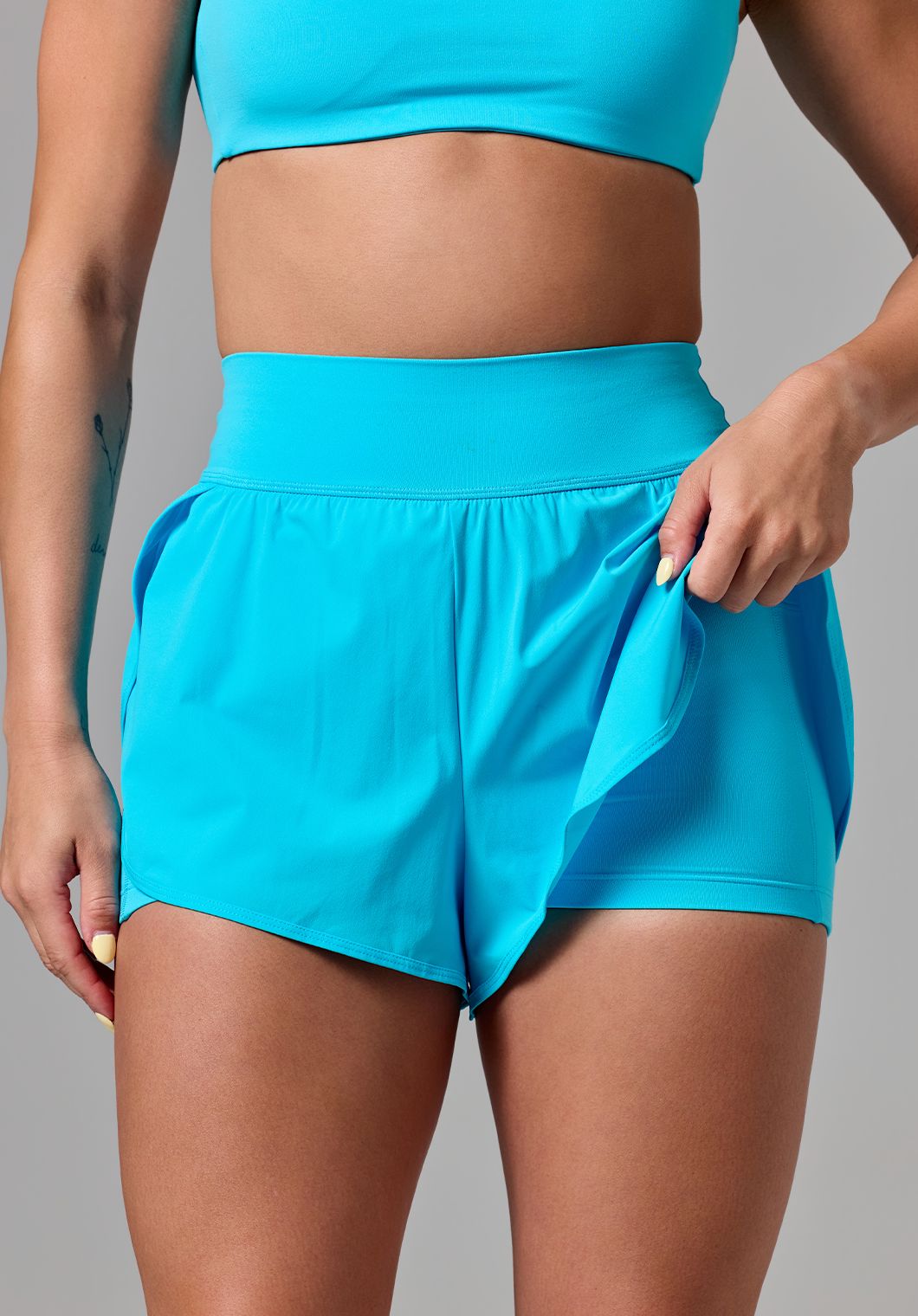 AirLift™ Sport Motion High-Rise Track Short Azure Shorts Paragon Fitwear 