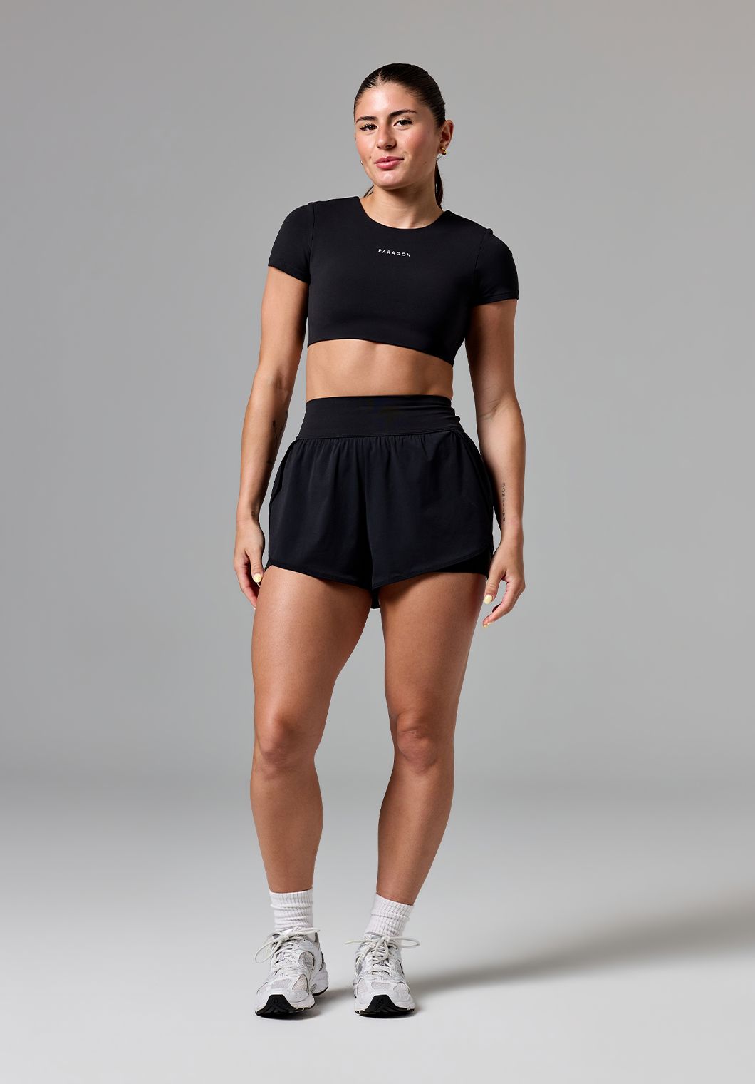 AirLift™ Sport Motion High-Rise Track Short Black Shorts Paragon Fitwear 