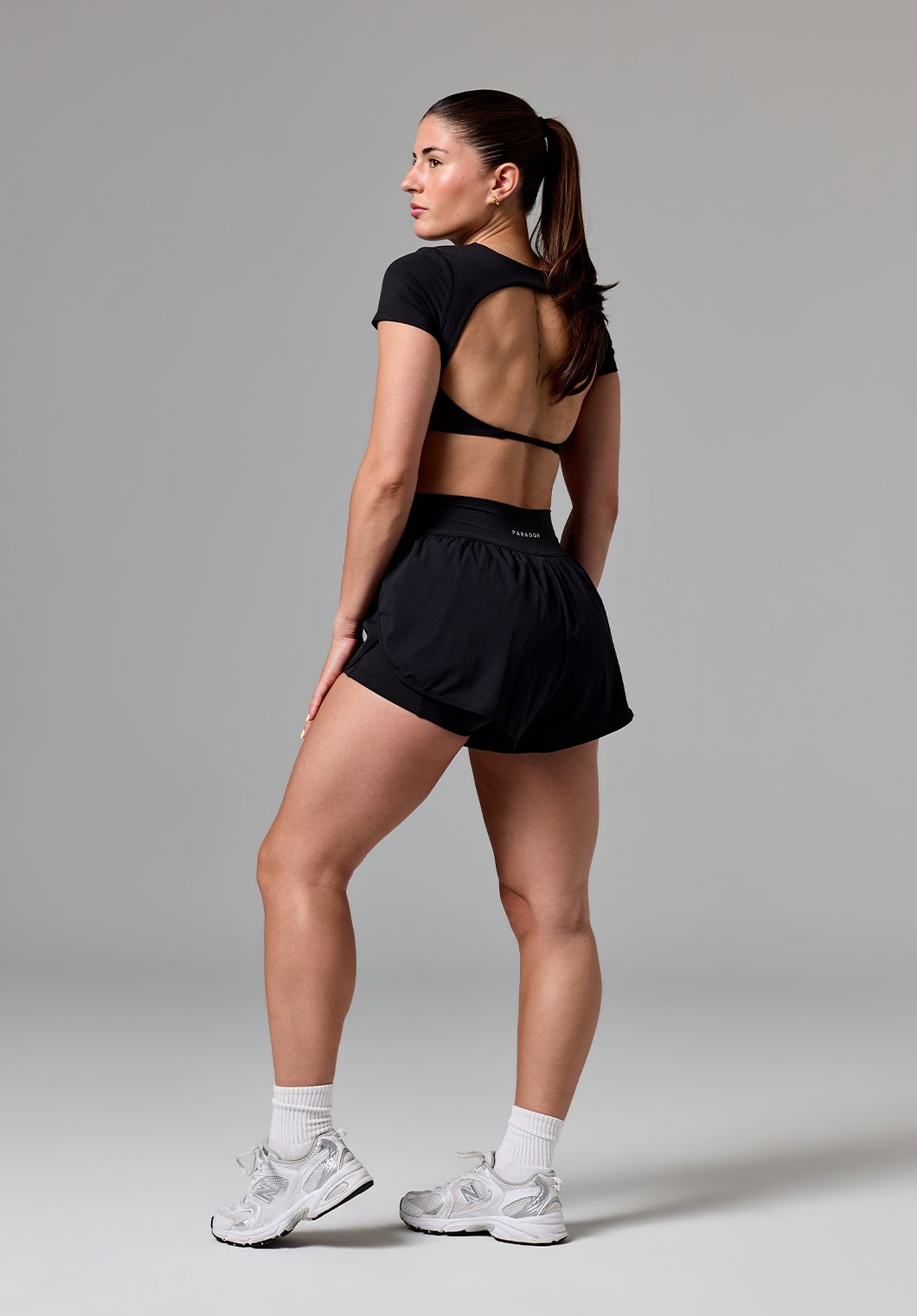 AirLift™ Sport Motion High-Rise Track Short Black Shorts Paragon Fitwear 