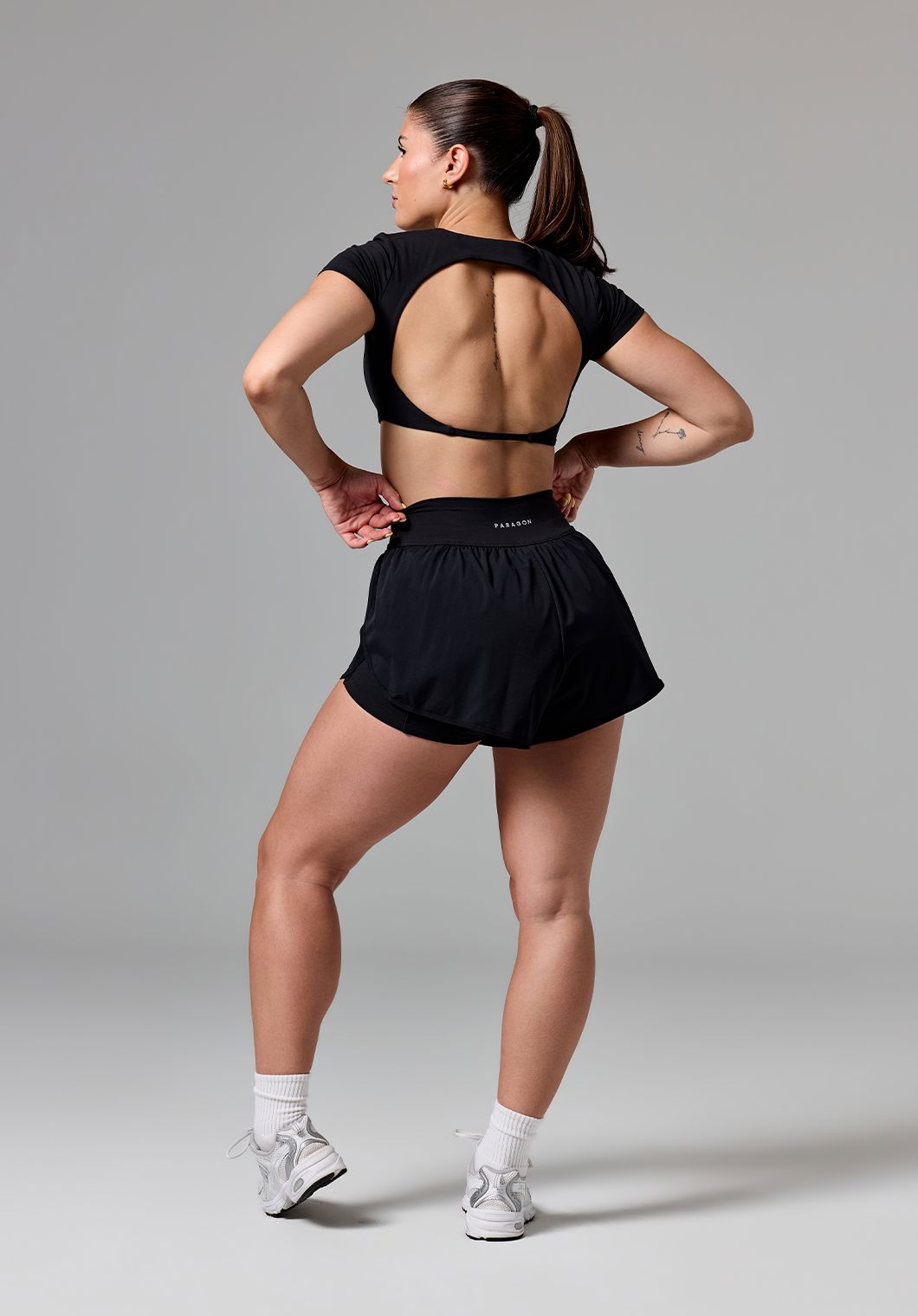 AirLift™ Sport Motion High-Rise Track Short Black Shorts Paragon Fitwear 