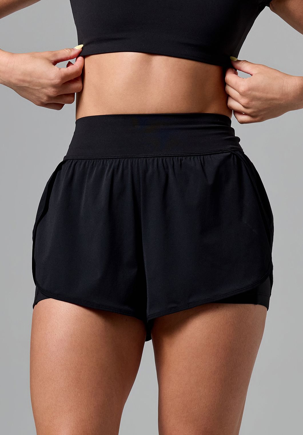AirLift™ Sport Motion High-Rise Track Short Black Shorts Paragon Fitwear 