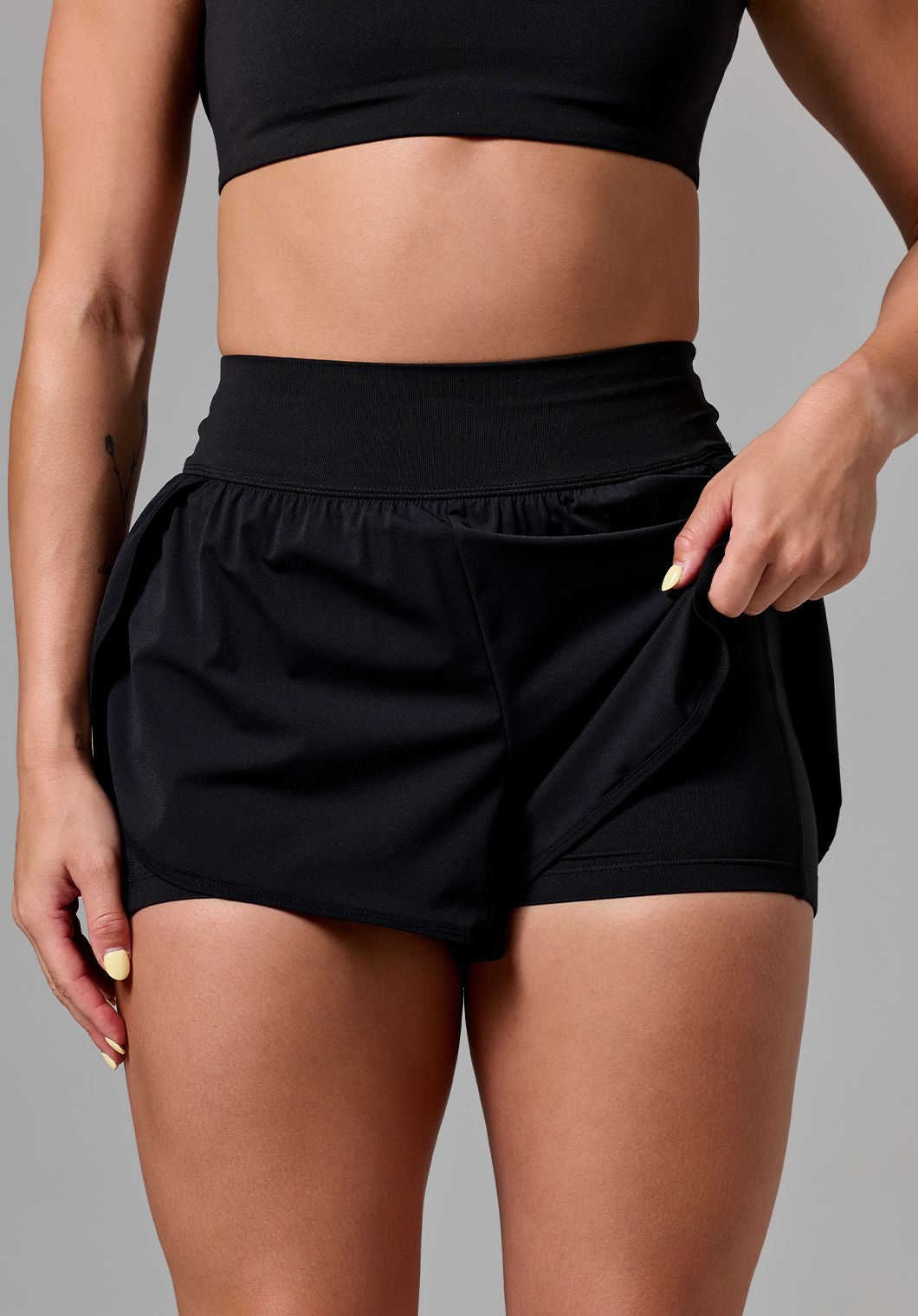AirLift™ Sport Motion High-Rise Track Short Black Shorts Paragon Fitwear 