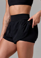 AirLift™ Sport Motion High-Rise Track Short Black Shorts Paragon Fitwear 