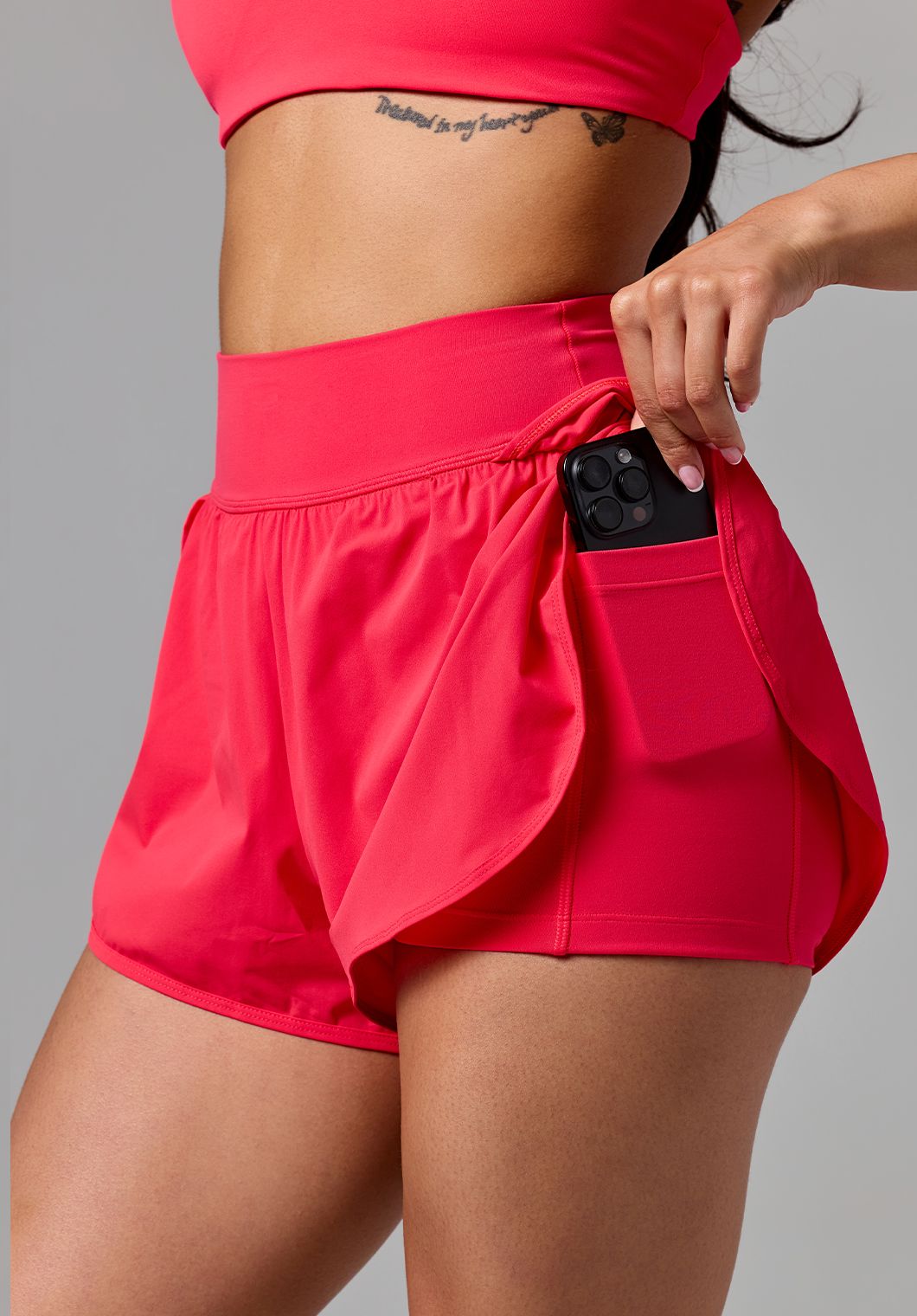 AirLift™ Sport Motion High-Rise Track Short Hot Tropic Shorts Paragon Fitwear 