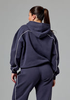 CloudEase™ Oversized Contrast Hoodie Charcoal Tops/Tanks Paragon Fitwear 