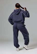 CloudEase™ Oversized Contrast Hoodie Charcoal Tops/Tanks Paragon Fitwear 