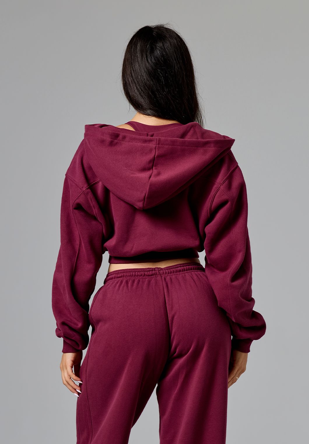 CloudEase™ Oversized Cropped Zip Hoodie PB&J – Paragon Fitwear
