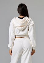 CloudEase™ Oversized Cropped Zip Hoodie Vanilla Hoodies Paragon Fitwear 
