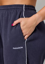 CloudEase™ ShapeLock™ Oversized Contrast Jogger Charcoal Straight Leg Pant Paragon Fitwear 