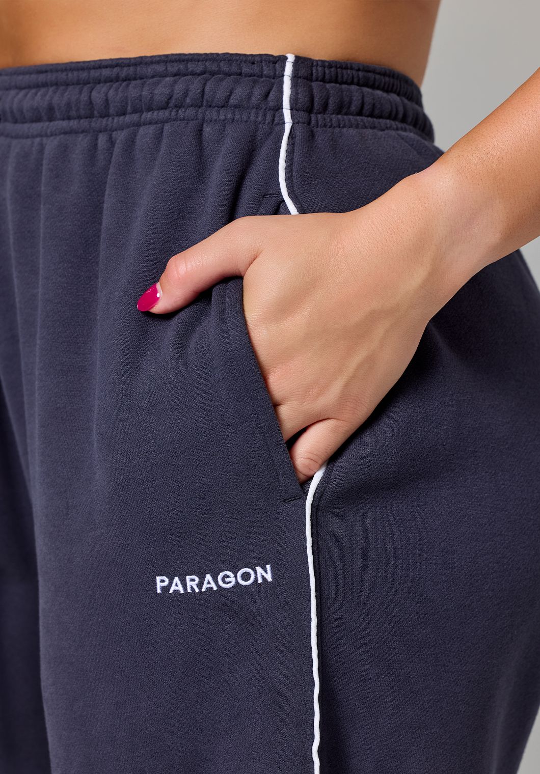 CloudEase™ ShapeLock™ Oversized Contrast Jogger Charcoal Straight Leg Pant Paragon Fitwear 