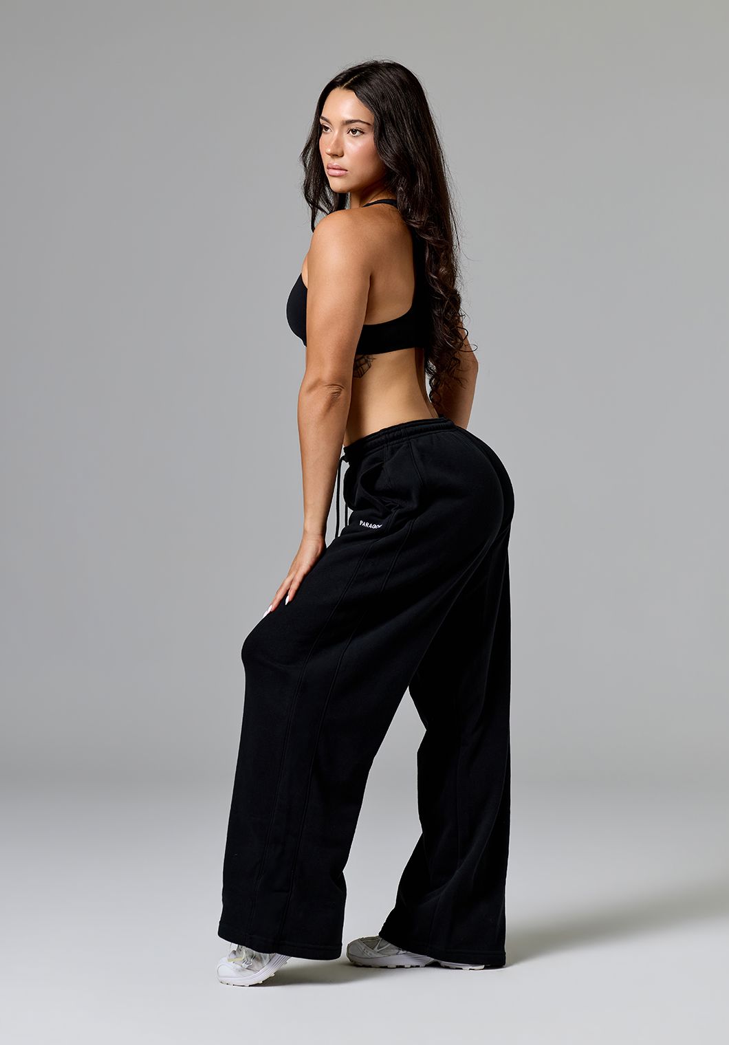 CloudEase™ ShapeLock™ Straight Leg Mid-Rise Sweatpant Regular Black Straight Leg Pant Paragon Fitwear 
