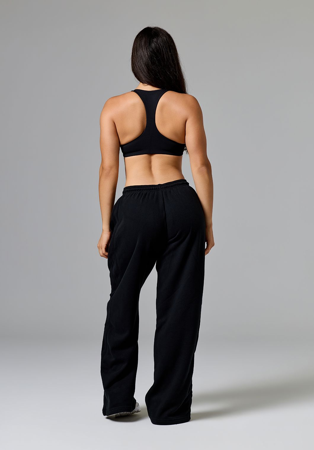 CloudEase™ ShapeLock™ Straight Leg Mid-Rise Sweatpant Short Black Straight Leg Pant Paragon Fitwear 