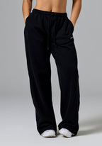 CloudEase™ ShapeLock™ Straight Leg Mid-Rise Sweatpant Short Black Straight Leg Pant Paragon Fitwear 