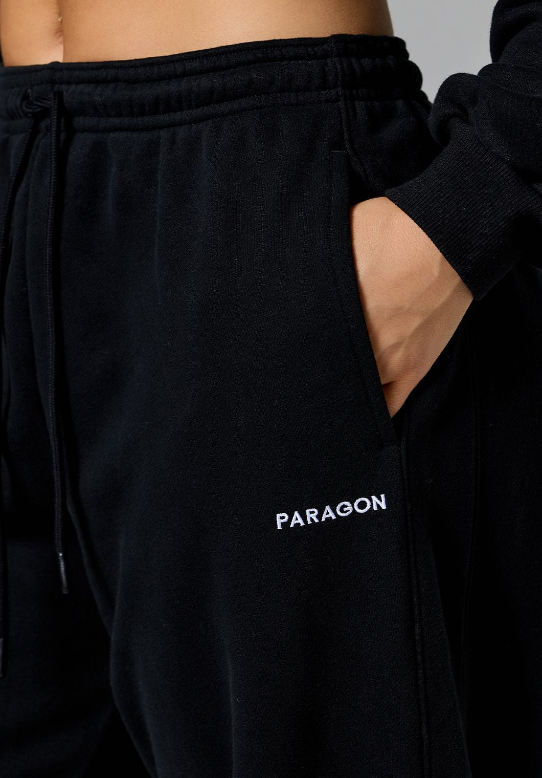 CloudEase™ ShapeLock™ Straight Leg Mid-Rise Sweatpant Regular Black Straight Leg Pant Paragon Fitwear 