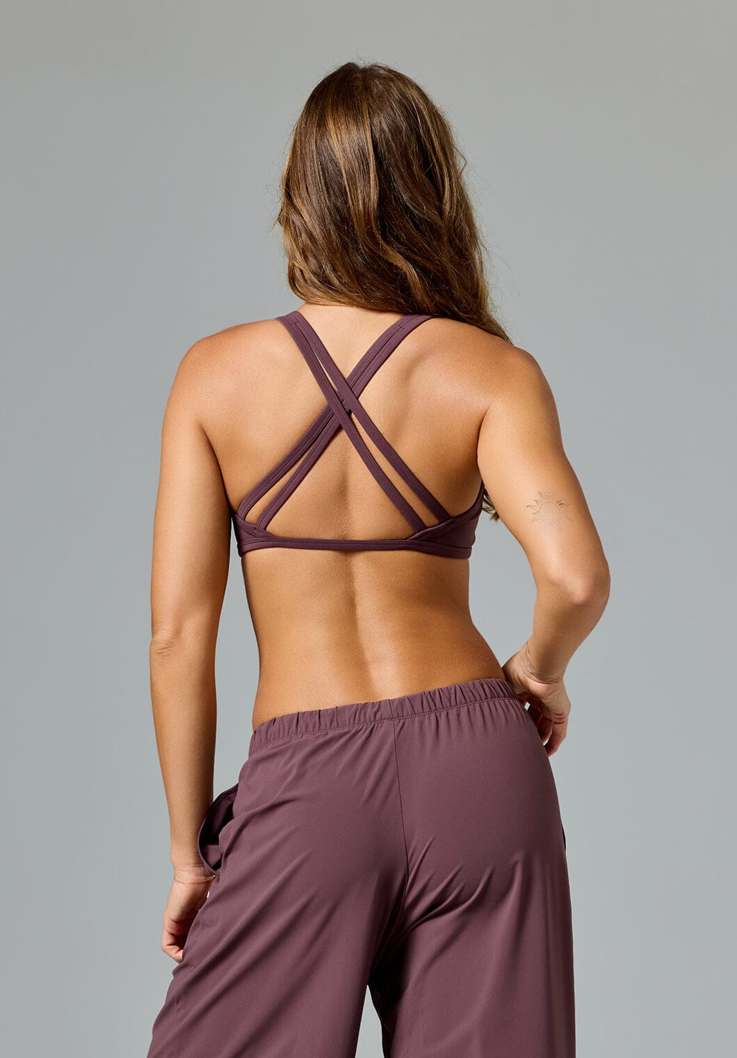 FormLux™ Contour Crossback Sports Bra Cherry Cola Sports Bras Paragon Fitwear 