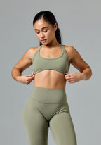 FormLux™ Contour Crossback Sports Bra Pistachio Sports Bras Paragon Fitwear 