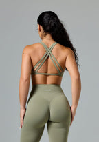 FormLux™ Contour Crossback Sports Bra Pistachio Sports Bras Paragon Fitwear 