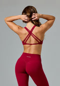 FormLux™ Contour Crossback Sports Bra Red Amaranth Sports Bras Paragon Fitwear 