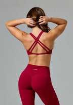 FormLux™ Contour Crossback Sports Bra Red Amaranth Sports Bras Paragon Fitwear 