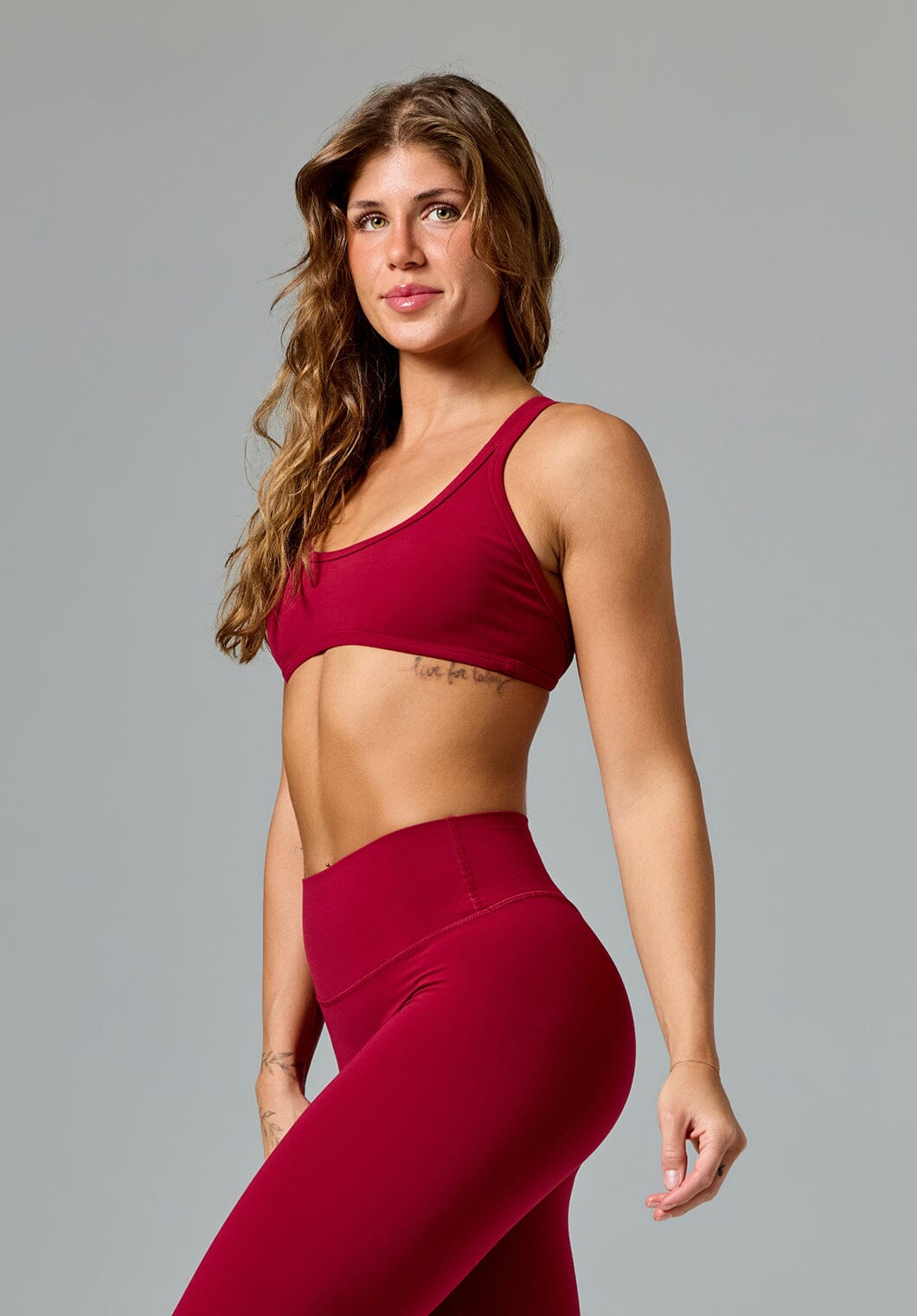 FormLux™ Contour Crossback Sports Bra Red Amaranth Sports Bras Paragon Fitwear 