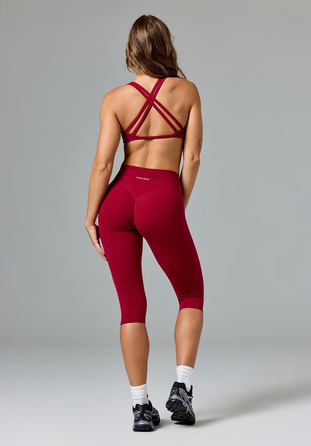 FormLux™ Contour Crossback Sports Bra Red Amaranth Sports Bras Paragon Fitwear 
