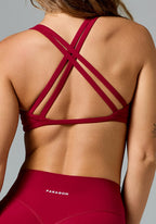 FormLux™ Contour Crossback Sports Bra Red Amaranth Sports Bras Paragon Fitwear 