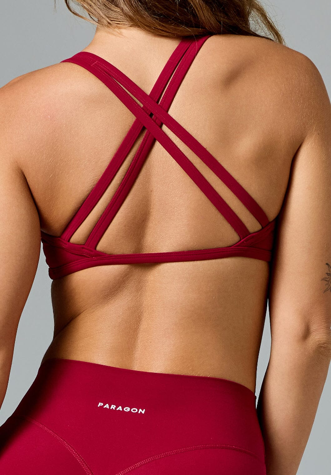 FormLux™ Contour Crossback Sports Bra Red Amaranth Sports Bras Paragon Fitwear 