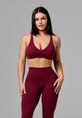 FormLux™ LiteSculpt™ Curve Sports Bra Red Velvet Sports Bras Paragon Fitwear 