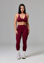 FormLux™ LiteSculpt™ Curve Sports Bra Red Velvet Sports Bras Paragon Fitwear 