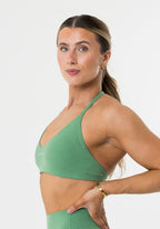 FormLux™ Enhance Halter Sports Bra Avocado Sports Bras Paragon Fitwear 