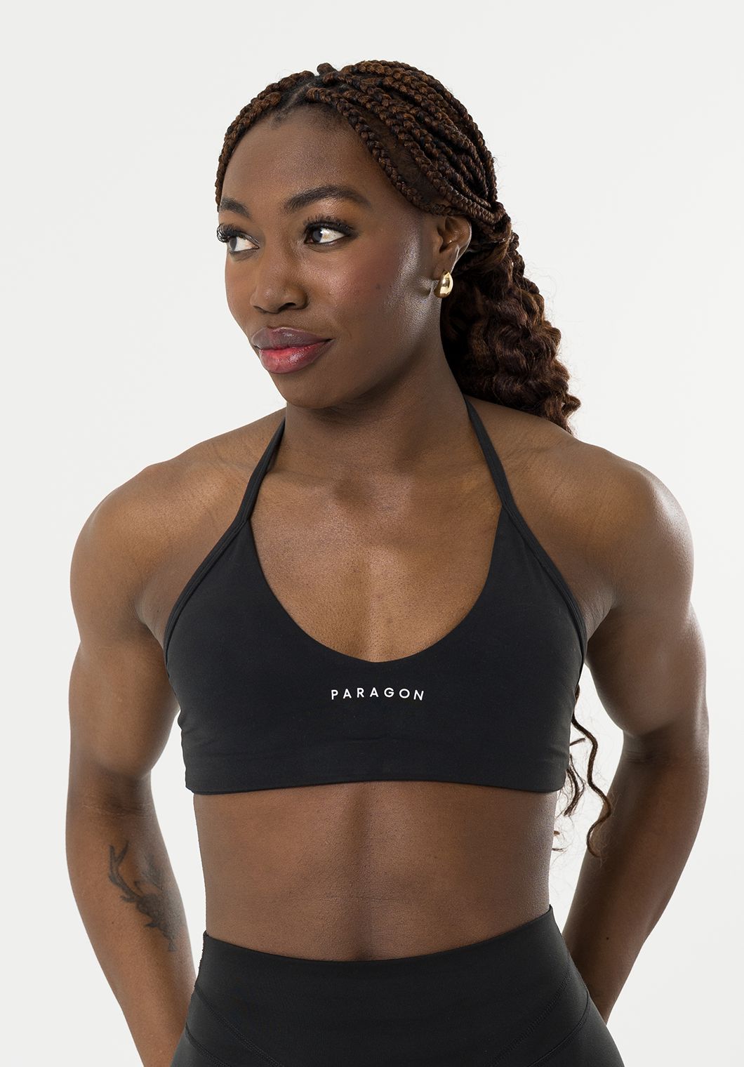 FormLux™ Enhance Halter Sports Bra Black Sports Bras Paragon Fitwear 