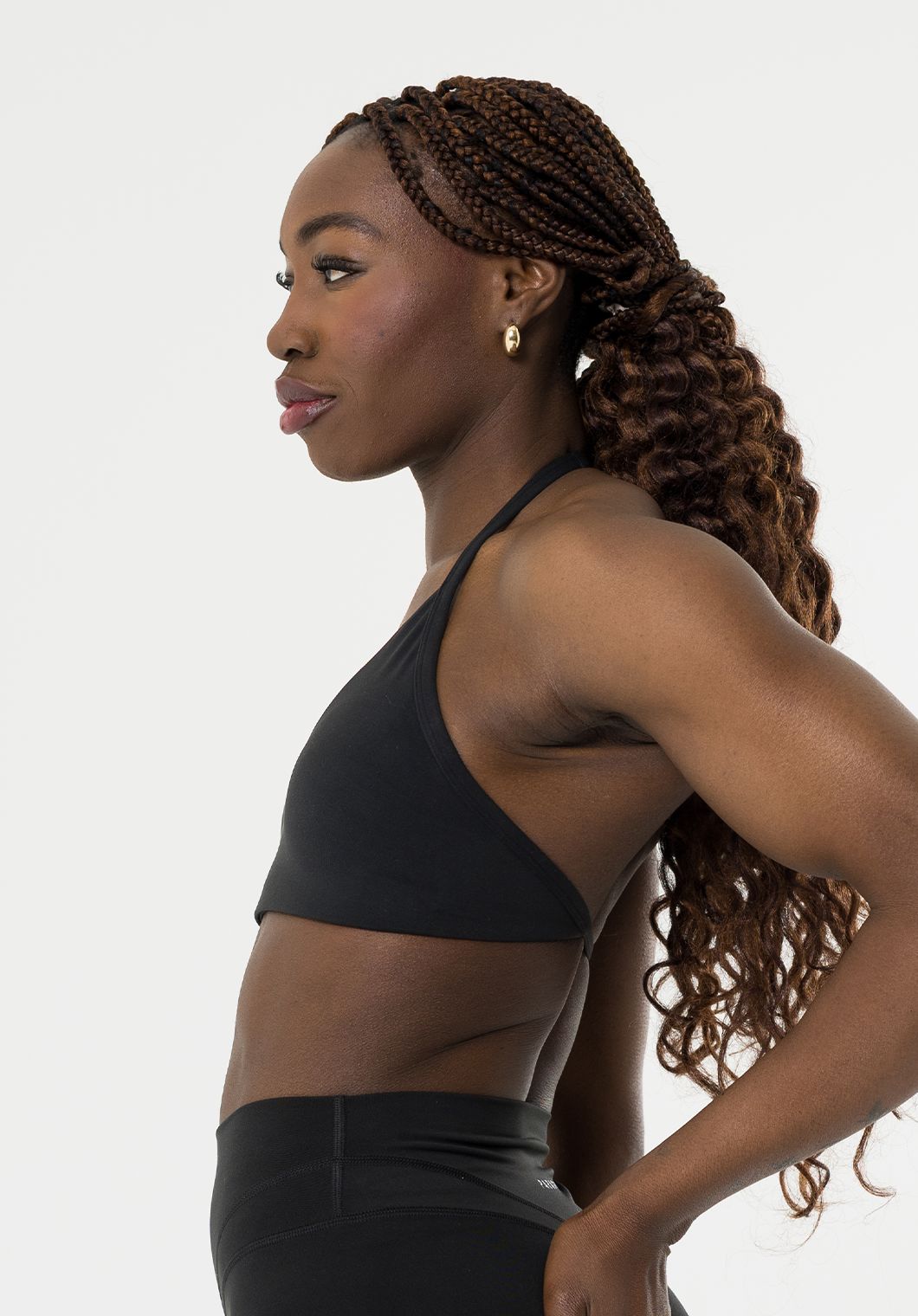 FormLux™ Enhance Halter Sports Bra Black Sports Bras Paragon Fitwear 