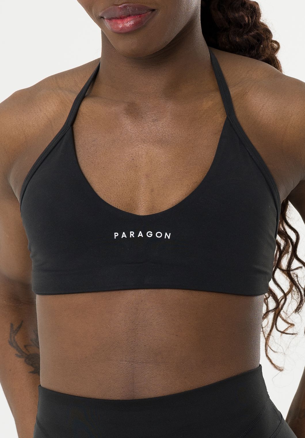 FormLux™ Enhance Halter Sports Bra Black Sports Bras Paragon Fitwear 