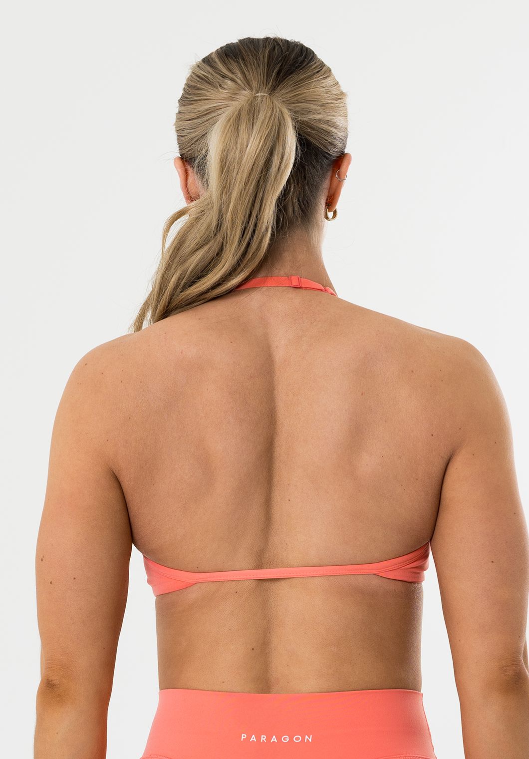 FormLux™ Enhance Halter Sports Bra Juicy Peach Sports Bras Paragon Fitwear 