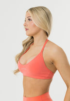 FormLux™ Enhance Halter Sports Bra Juicy Peach Sports Bras Paragon Fitwear 
