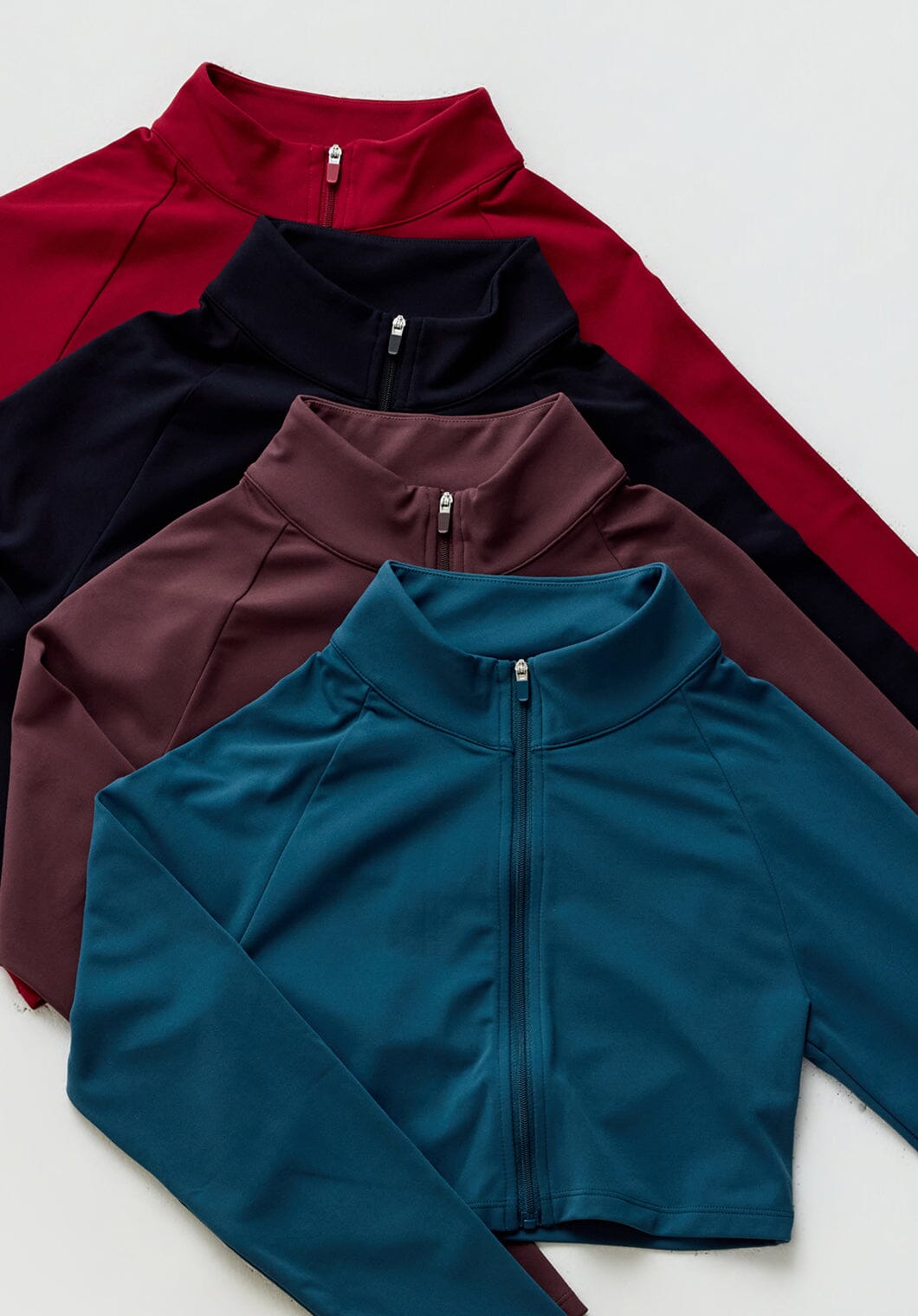 FormLux™ Fitted Crop Jacket Cherry Cola Sports Bras Paragon Fitwear 