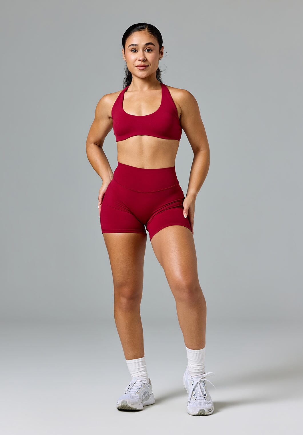 FormLux™ LiftTech™ Mid-Rise Short Red Amaranth Shorts Paragon Fitwear 