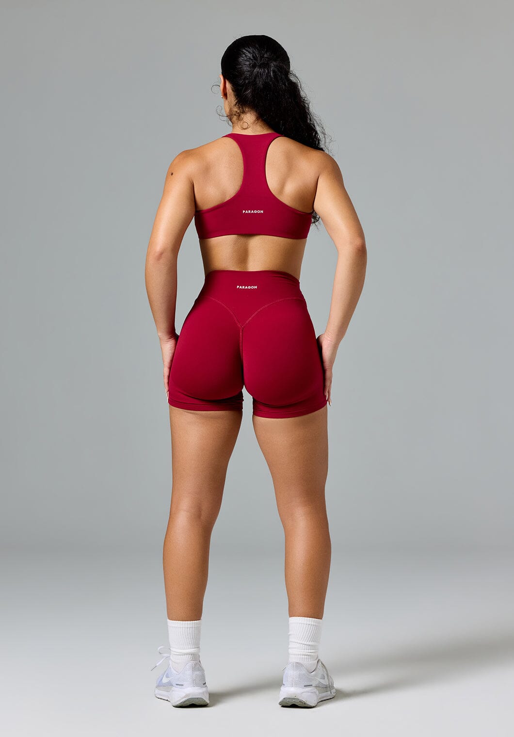 FormLux™ LiftTech™ Mid-Rise Short Red Amaranth Shorts Paragon Fitwear 