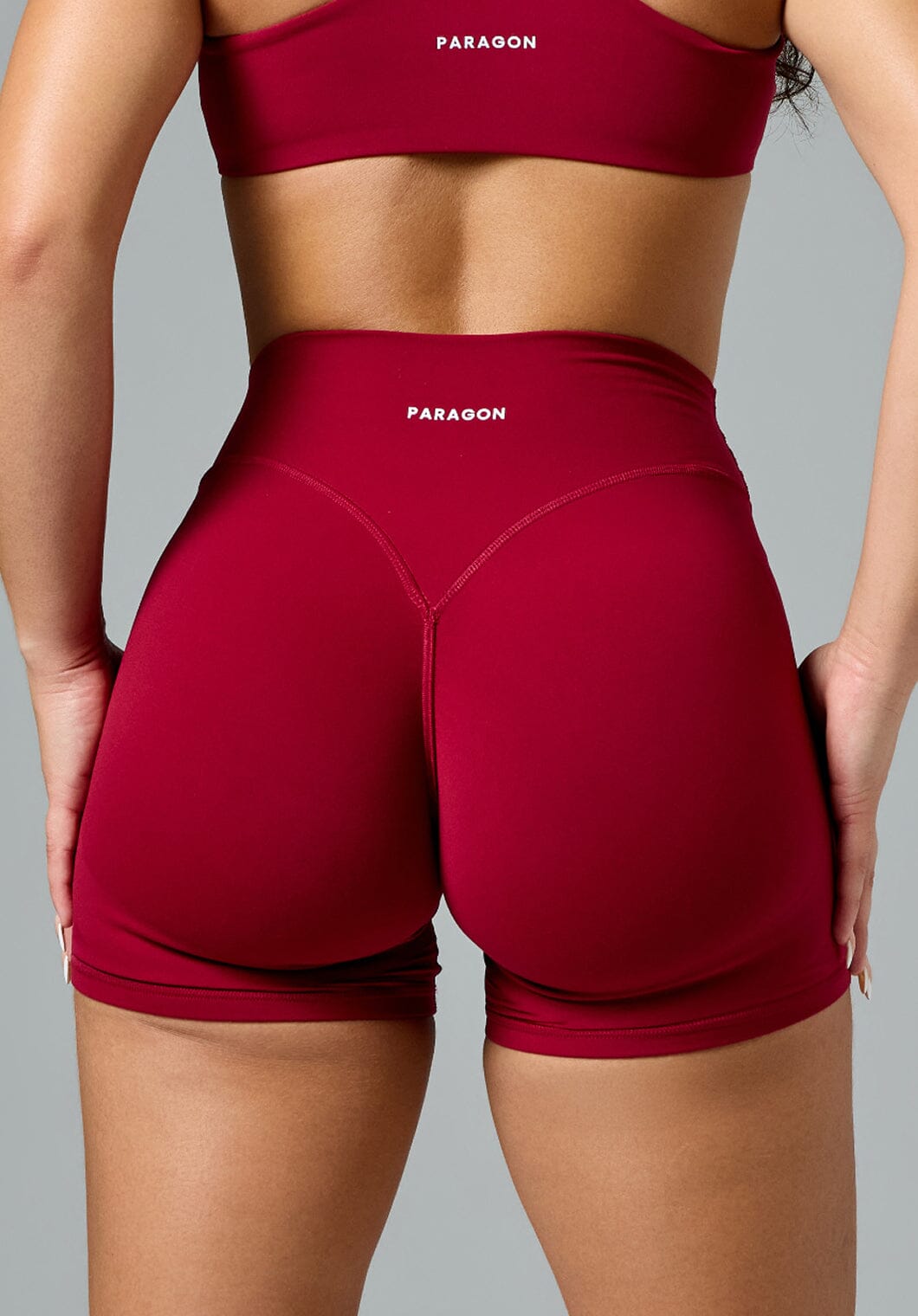 FormLux™ LiftTech™ Mid-Rise Short Red Amaranth Shorts Paragon Fitwear 