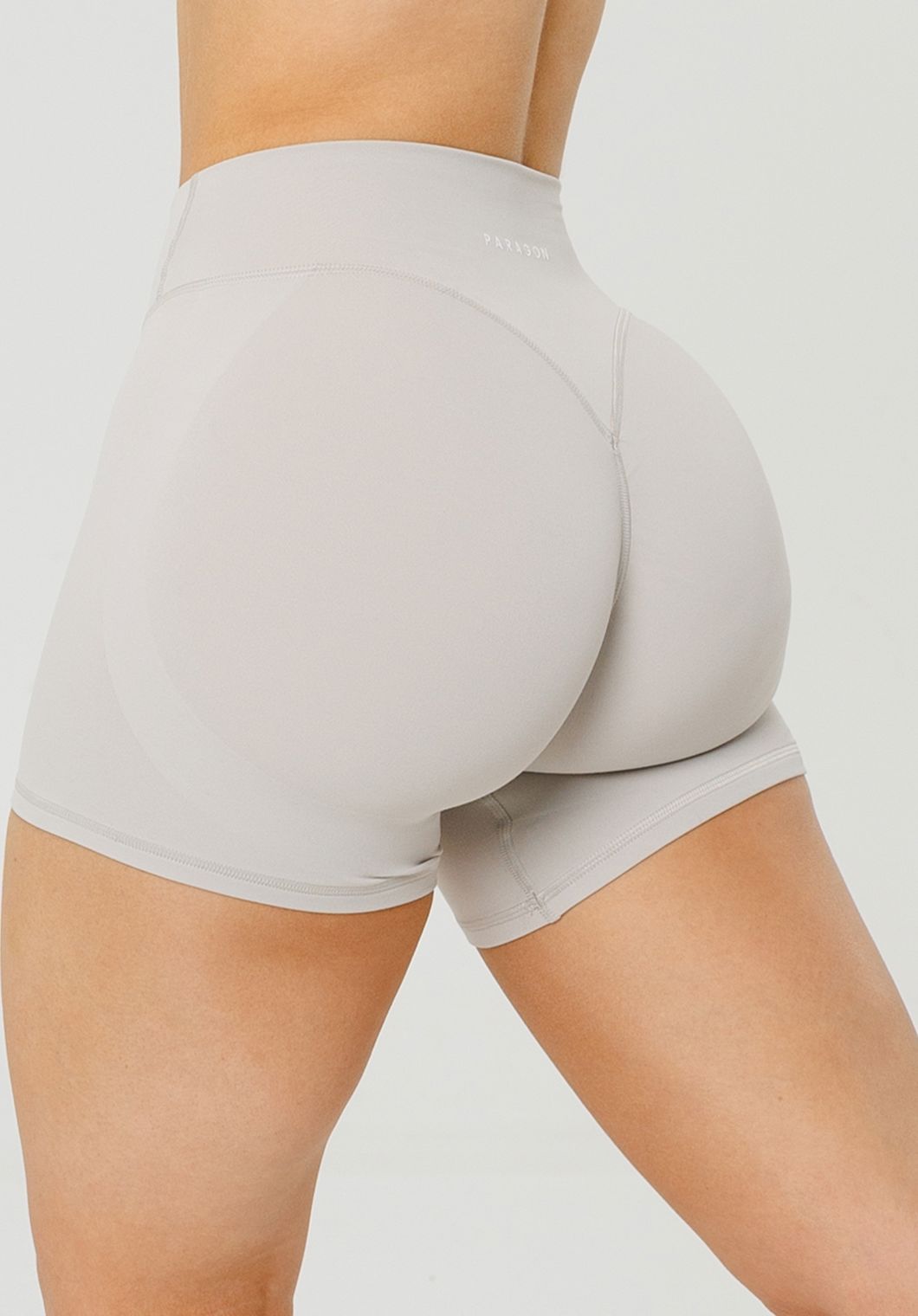 FormLux™ LiftTech™ Mid-Rise Short Pearl Grey Shorts Paragon Fitwear 