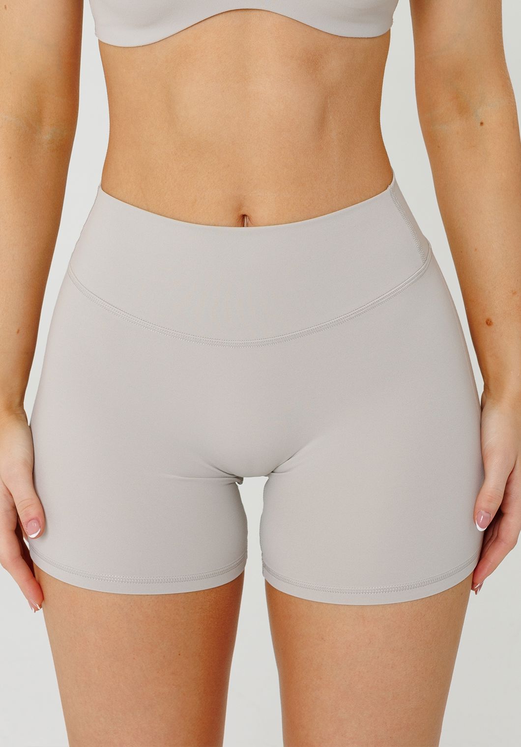 FormLux™ LiftTech™ Mid-Rise Short Pearl Grey Shorts Paragon Fitwear 
