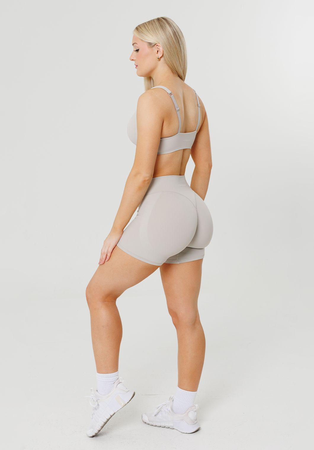 FormLux™ LiftTech™ Mid-Rise Short Pearl Grey Shorts Paragon Fitwear 