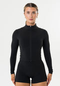 FormLux™ Mid Length Jacket Black Sports Bras Paragon Fitwear 