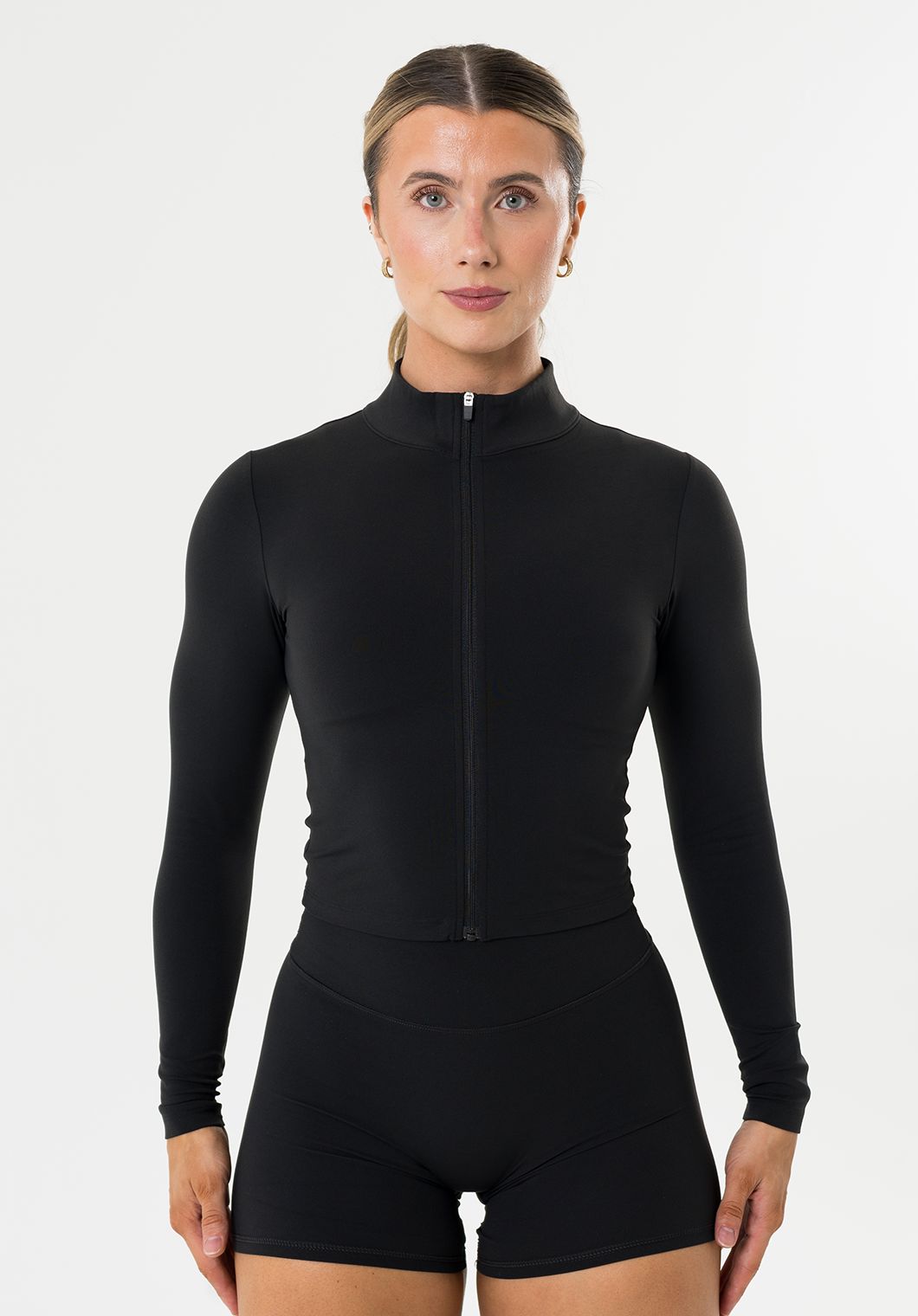 FormLux™ Mid Length Jacket Black Sports Bras Paragon Fitwear 