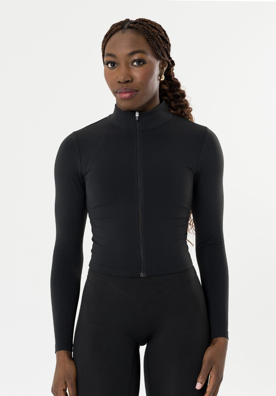 FormLux™ Mid Length Jacket Black Sports Bras Paragon Fitwear 