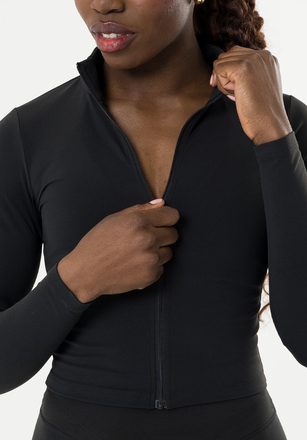 FormLux™ Mid Length Jacket Black Sports Bras Paragon Fitwear 