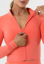 FormLux™ Mid Length Jacket Juicy Peach Sports Bras Paragon Fitwear 
