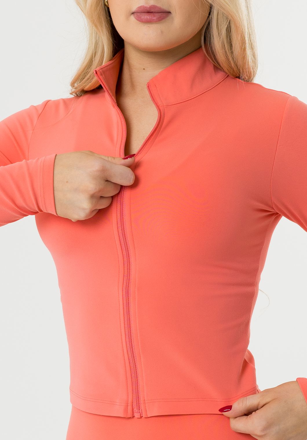 FormLux™ Mid Length Jacket Juicy Peach Sports Bras Paragon Fitwear 