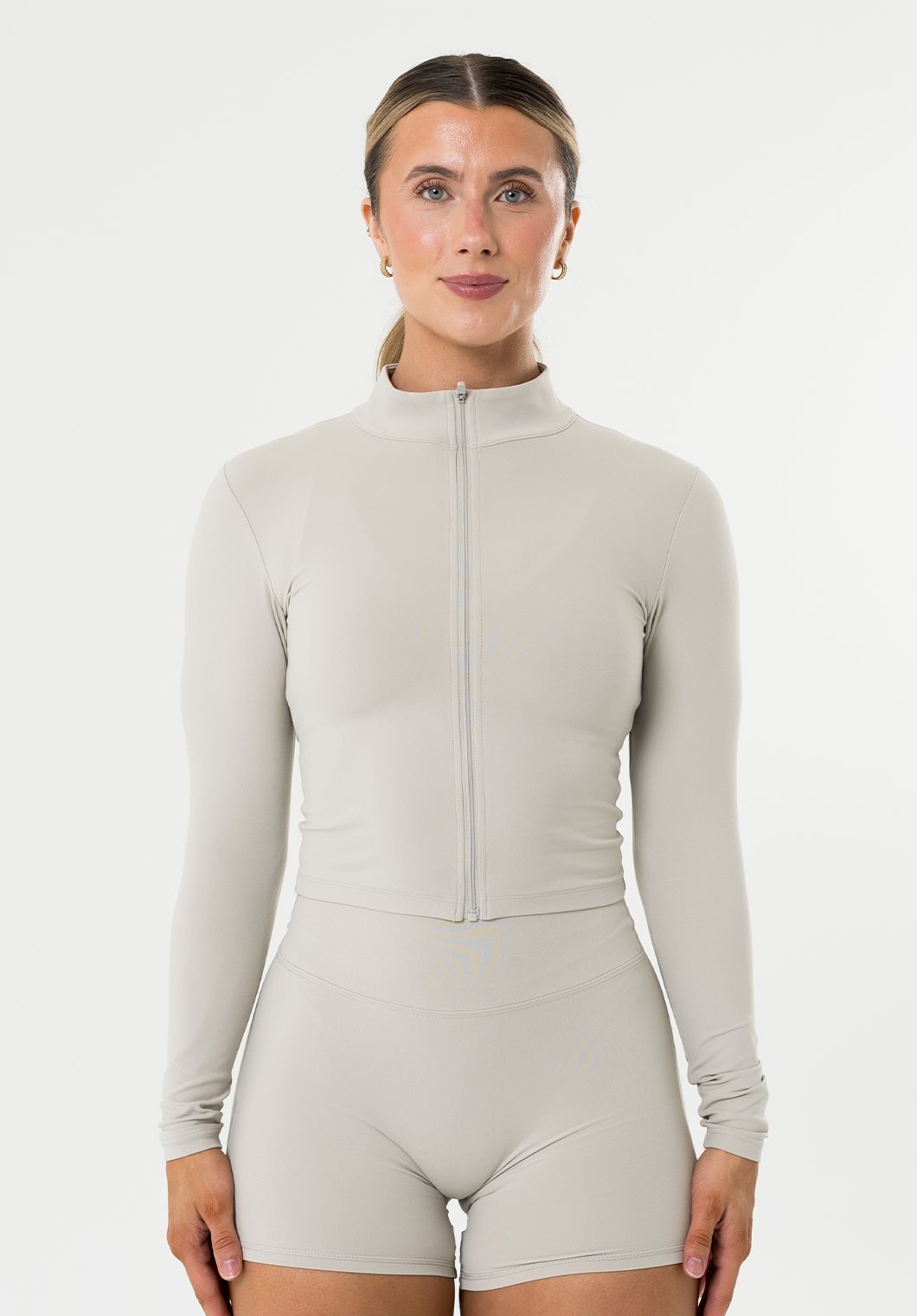 FormLux™ Mid Length Jacket Pearl Grey Sports Bras Paragon Fitwear 